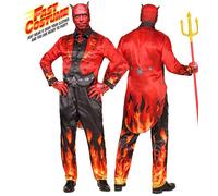 W WIDMANN MILANO Party Fashion - Disfraz de diablo con máscara, para hombre, conjunto completo para Halloween y Carnaval