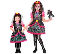 Widmann Dia De Los Muertos (Dress, Headpiece) (128 cm / 5-7 Years) Different Col