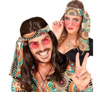 W WIDMANN MILANO Party Fashion - 60s/70s diadema, cinta para el pelo, accesorio flower power, hippie