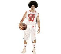 Widmann-Disfraz Adulto Jugador de Baloncesto Zombie, Color Blanco, Small (73361)