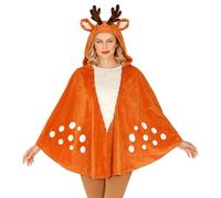 Widmann - Disfraz de ciervo, poncho con capucha, carnaval, fiesta temática.