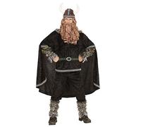 Widmann - Disfraz de vikingo, top, pantalón, cinturón, calentadores de brazos, calentadores de piernas, capa, casco, galo, carnaval, fiesta temática