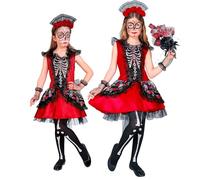 WIDMANN - Disfraz infantil Dia de los Muertos, vestido, Día de los Muertos, Día de los Muertos en México, esqueleto