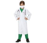 Widmann Doctor (Lab Coat, Face Mask) (140 cm / 8-10 Years) White