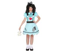 Widmann Doll (Dress, Bow Headband) (128 cm / 5-7 Years) Turquoise / Light Blue