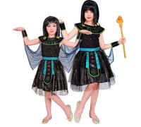 Widmann Egyptian Queen (Dress With Cape, Bracelets) (128 cm / 5-7 Years) Black