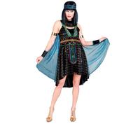 Widmann Egyptian Queen (Dress With Cape, Bracelets, Headband) (M) Black