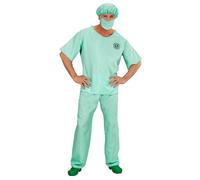 Widmann Emergency Room Doctor (Shirt, Pants, Hat, Face Mask) (M) Turquoise / Lig