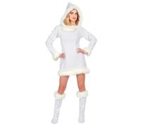 Widmann Eskimo (Hooded Dress And Boot Covers With Plush Trim) (M) White