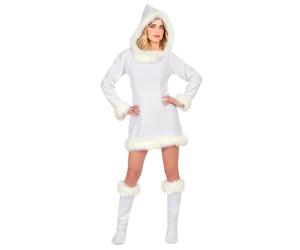 Widmann Eskimo (Hooded Dress And Boot Covers With Plush Trim) (M) White