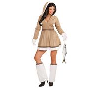 Widmann Eskimo (Hooded Dress, Leg Warmers, Gloves) (M) Brown