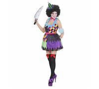 Widmann Evil Clown Girl (Dress, Bow Tie, Mini Hat) (M) Different Colors