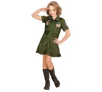 Widmann Fighter Jet Pilot (Dress) (128 cm / 5-7 Years) Green