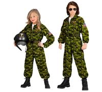 W WIDMANN MILANO Party Fashion - Disfraces Infantiles de piloto de Caza, Mono, piloto, Uniforme, Disfraces, Carnaval