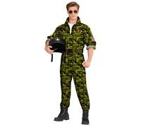 Widmann Fighter Jet Pilot (Overalls, Belt) (XL) Camouflage