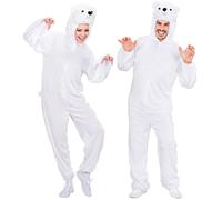 Widmann Funny Polar Bear (Hooded Jumpsuit With Mask) (M/L - h 175 cm) White