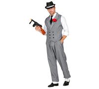 W WIDMANN MILANO Disfraz gángster - Chaleco y pantalones a rayas - Jefe de la mafia, carnaval
