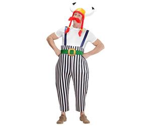 Widmann Gaulois (Maxi Pants With Braces, Belt, Helmet With Plaits, Moustache) (L