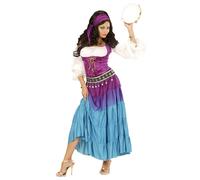 Widmann Vestido de adivina con pañuelo en la cabeza XL, varios colores, carnaval