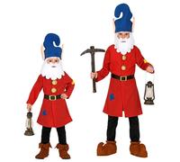 Widmann Gnome (Jacket, Belt, Hat With Beard) (140 cm / 8-10 Years) Blue