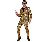 Widmann Gold Animalier Party Fashion Suit (Jacket, Pants) (S) Gold