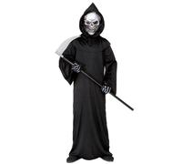 Widmann Grim Reaper (Robe, Hooded Holographic Skull Mask, Bone Gloves) (116 cm /