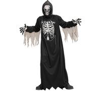 Widmann Grim Reaper (Robe With Chain, Hooded Mask) (158 cm / 11-13 Years) Black
