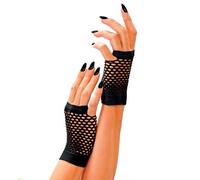 W WIDMANN MILANO Party Fashion - Guantes de rejilla sin dedos, años 80, carnaval, fiesta temática