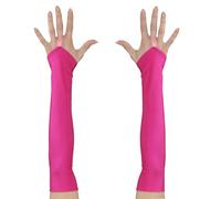 W WIDMANN MILANO Party Fashion - Guantes de satén sin dedos, años 80, accesorio para disfraces