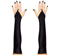 W WIDMANN MILANO Party Fashion - Guantes de satén sin dedos, años 80, accesorio para disfraces