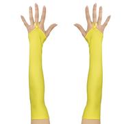 W WIDMANN MILANO Party Fashion - Guantes de satén sin dedos, años 80, accesorio para disfraces