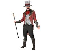 W WIDMANN MILANO Party Fashion - Disfraz de muñeco arlequín, payaso terrorífico/asesino, disfraz para Halloween, carnaval