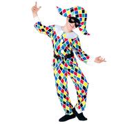 W WIDMANN MILANO Party Fashion - disfraces infantiles arlequín, payaso, bufón, bufón, disfraces de carnaval