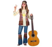 Widmann Hippie (Dress, Vest, Headband, Fringe Boot Covers) (158 cm / 11-13 Years