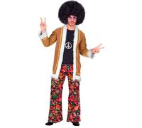 Widmann Hippie (Dress, Vest, Headband, Fringe Boot Covers) (XXL) Different Color