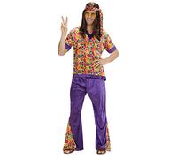 Widmann Hippie Girl Velvet (Shirt, Pants, Headband) (XL) Different Colors