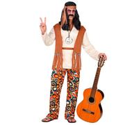 Widmann Hippie (Shirt With Vest, Pants, Belt, Headband) (M) Different Colors
