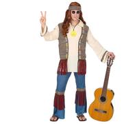 Widmann Hippie (Shirt With Vest, Pants, Headband, Necklace) (M) Different Colors