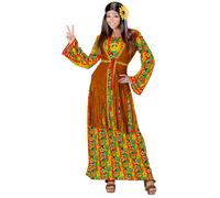 Widmann Hippie Woman (Dress With Vest, Peace Sign Necklace) (L) Different Colors