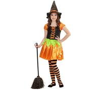 Widmann Holographic Sequin Pumpkin Witch (Dress, Hat) (116 cm / 4-5 Years) Diffe