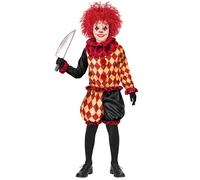 Widmann Horror Clown (Coat, Ruff, Pants) (128 cm / 5-7 Years) Different Colors