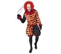 Widmann Horror Clown (Coat, Ruff, Pants) (XXL) Different Colors