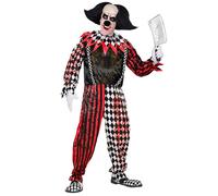 Widmann Disfraz Party Fashion – Payaso asesino, circo, payaso de terror, Halloween