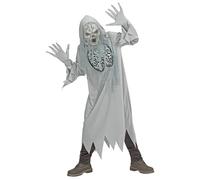 Widmann Howling Ghost (Hooded Robe, Gloves, Mask) (128 cm / 5-7 Years) Grey