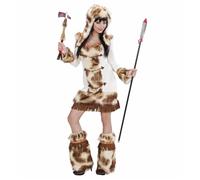 Widmann Indian (Dress, Apron, Boot Covers, Headband With Feather) (XL) Brown