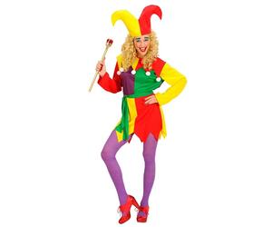 Widmann Jolly Jester (Dress, Belt, Hat) (L) Different Colors
