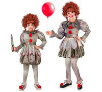 Widmann Killer Clown (Dress, Leggings, Belt, Shoe Covers) (116 cm / 4-5 Years) G