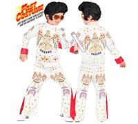 Widmann King Of Rock'N'Roll Fast Costume (Jacket, Pants) (128 cm / 5-7 Years) Wh