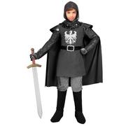 Widmann Knight (Coat With Cape, Belt, Hood) (128 cm / 5-7 Years) Grey