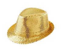 W WIDMANN MILANO Party Fashion - Sombrero Fedora, sombrero con lentejuelas, tocado, carnaval